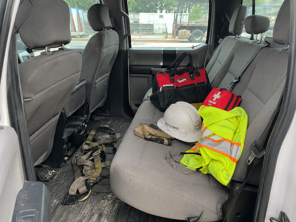 Safety equipment photo sent by a foreman.
